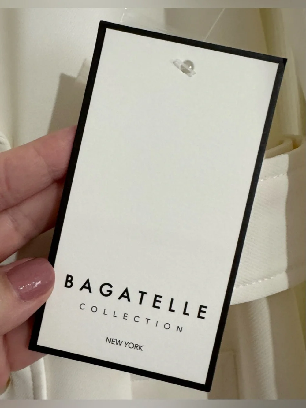 Bagatelle Collection Lightweight Trench Coat Winter White Size M NWT - Picture 11 of 13